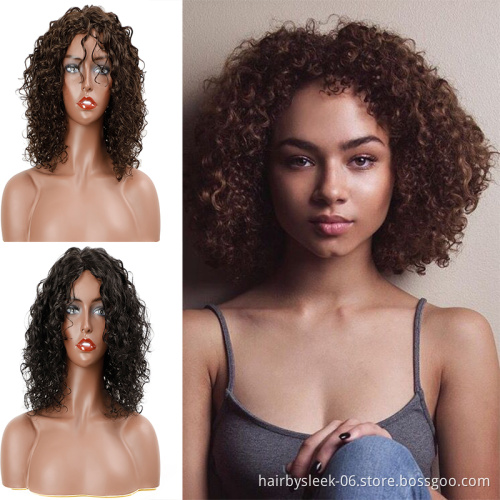 Rebecca fashion style fine Kinky Curly Wig heat resistant bob loose curl synthetic hair wigs short curly wave daily for women